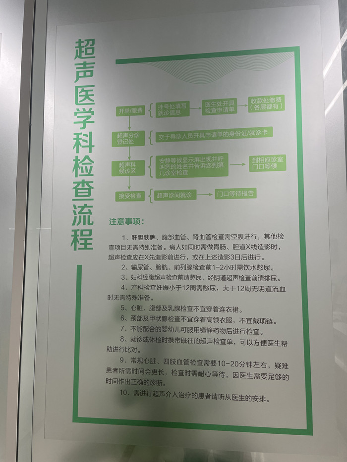 超聲檢查項(xiàng)目、流程、價(jià)格及獲取報(bào)告時(shí)間公示